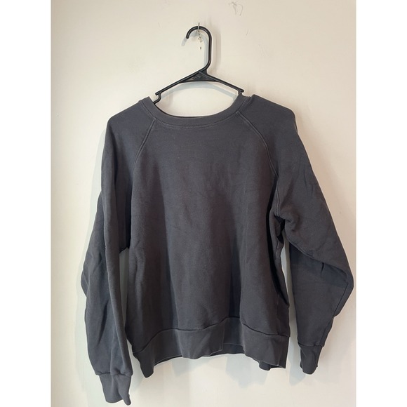 Reformation Jeans Crewneck Pullover Sweatshirt Relaxed Fit Size Small Gray Solid - Picture 1 of 5